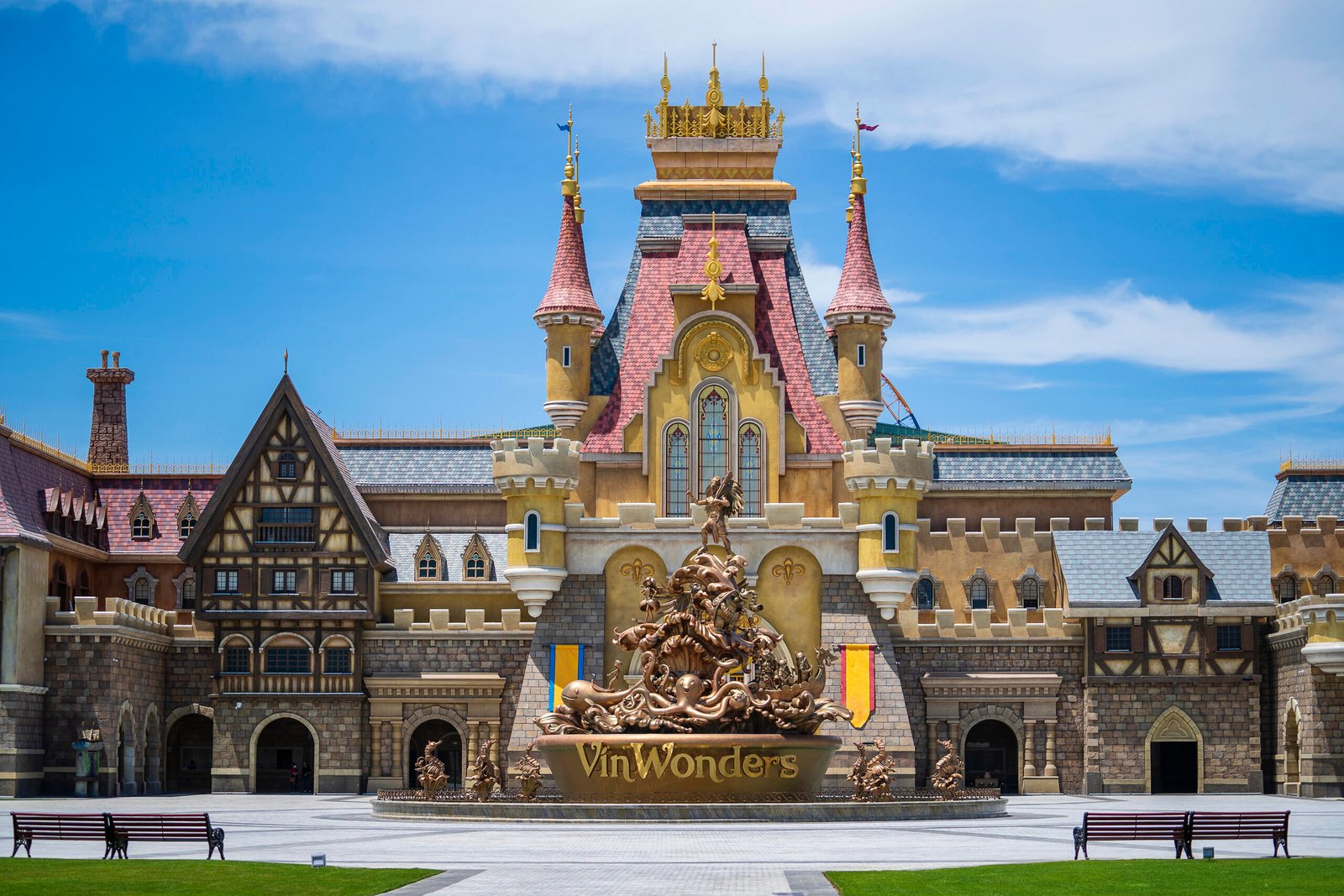 Amusement park Vinwonders for tourists on the island of Phu Quoc, Vietnam Phu Quoc island, Vietnam - may 28, 2020 : Amusement park Vinwonders for tourists on the island of Phu Quoc, Vietnam